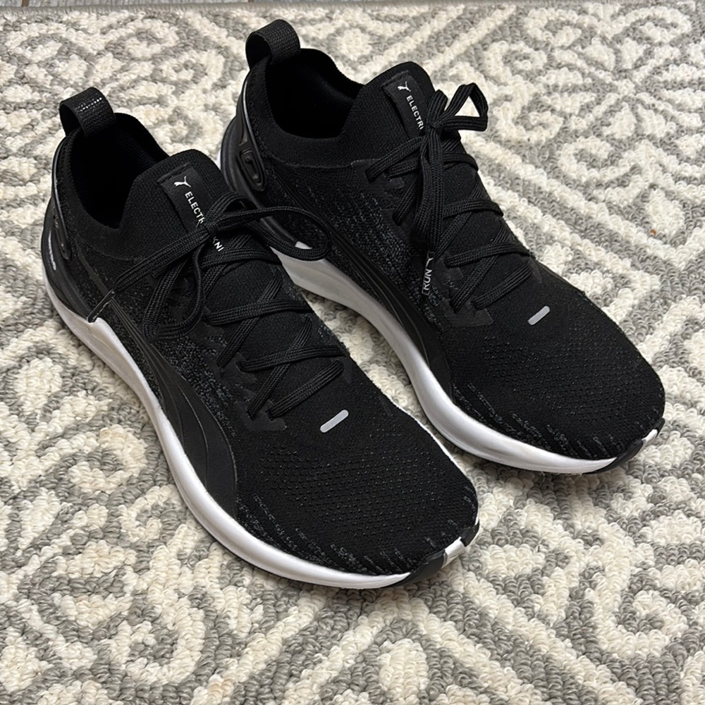 Puma Black and White Athletic Shoes